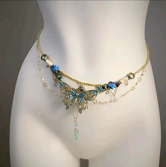 Boho Butterfly Chain Belt / Necklace | NWOT - Picture 7 of 10